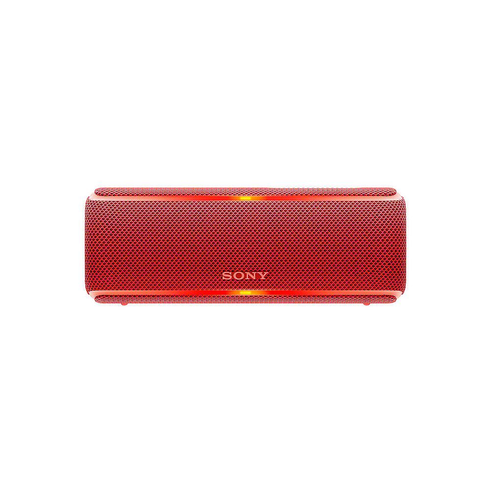 Sony SRS-XB21 tragbarer Lautsprecher (wasserabweisend, NFC, Bluetooth) rot, Sony, SRS-XB21, tragbarer, Lautsprecher, wasserabweisend, NFC, Bluetooth, rot