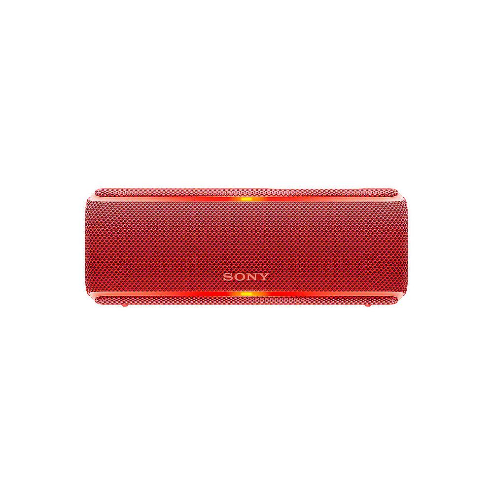 Sony SRS-XB21 tragbarer Lautsprecher (wasserabweisend, NFC, Bluetooth) rot