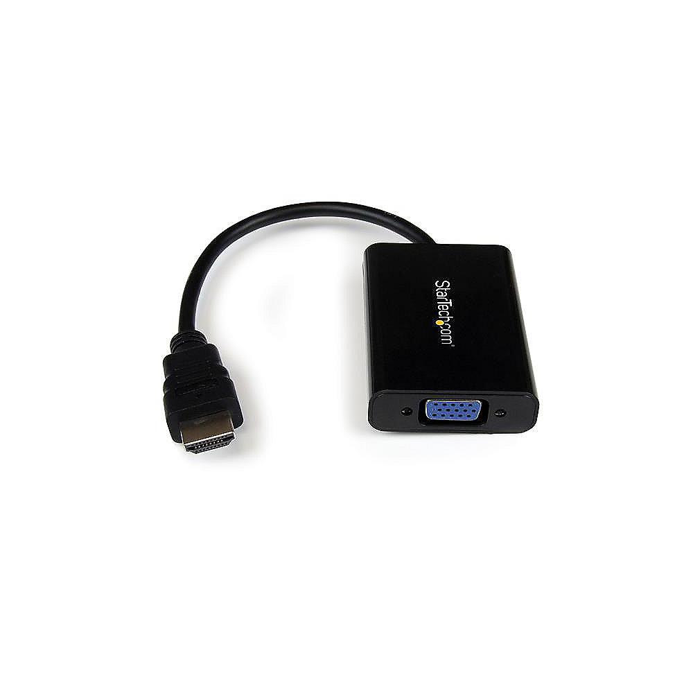 Startech HDMI zu VGA Adapter mit USB micro-B   Audio St./Bu. schwarz, Startech, HDMI, VGA, Adapter, USB, micro-B, , Audio, St./Bu., schwarz