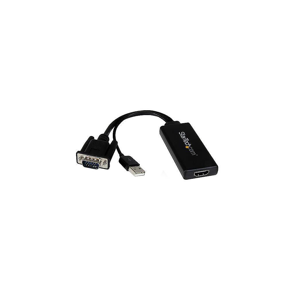 Startech VGA zu HDMI Adapter mit USB Audio/Strom St./Bu. schwarz