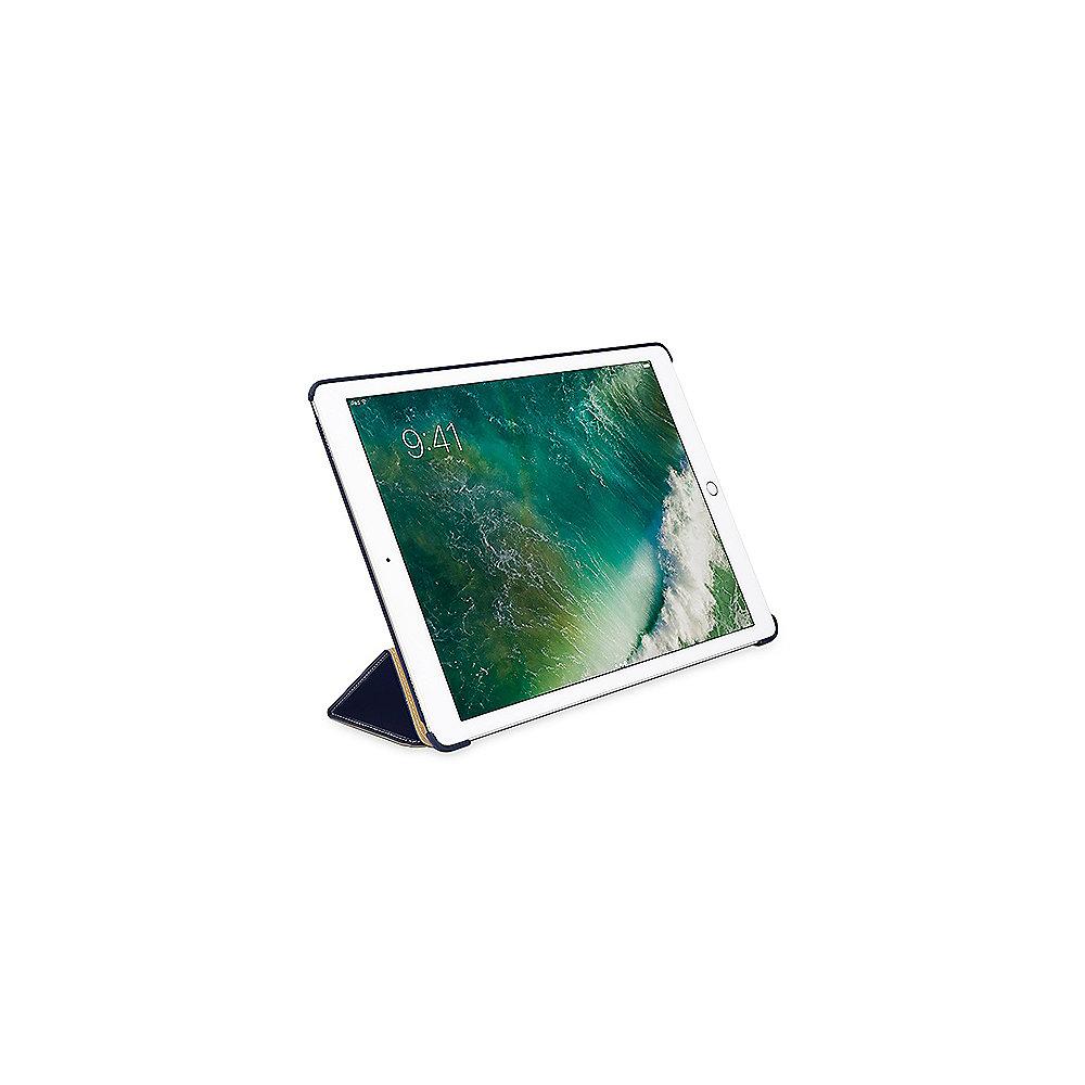 Stilgut Hülle Couverture aus Leder für Apple iPad Pro 12,9 zoll (2017), blau