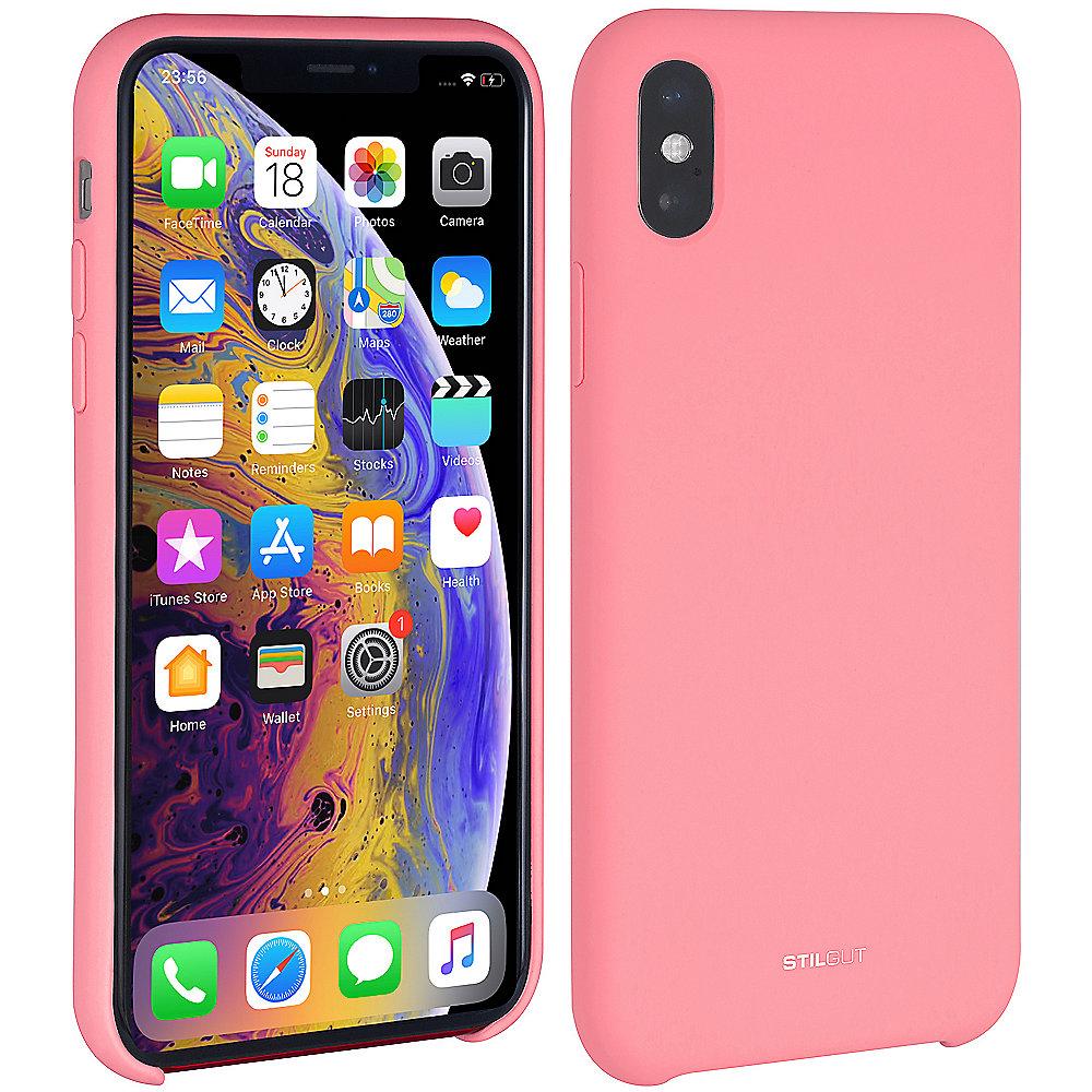 StilGut Liquid Silicon Case für Apple iPhone XS/ X pink B07GYMRVFD