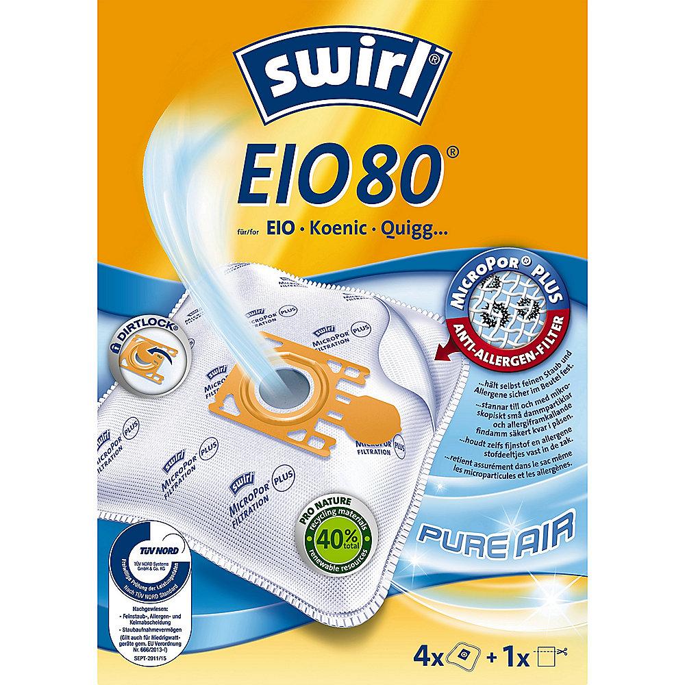 Swirl EIO 80 MicroPor Plus AirSpace Staubsaugerbeutel (4er Pack)