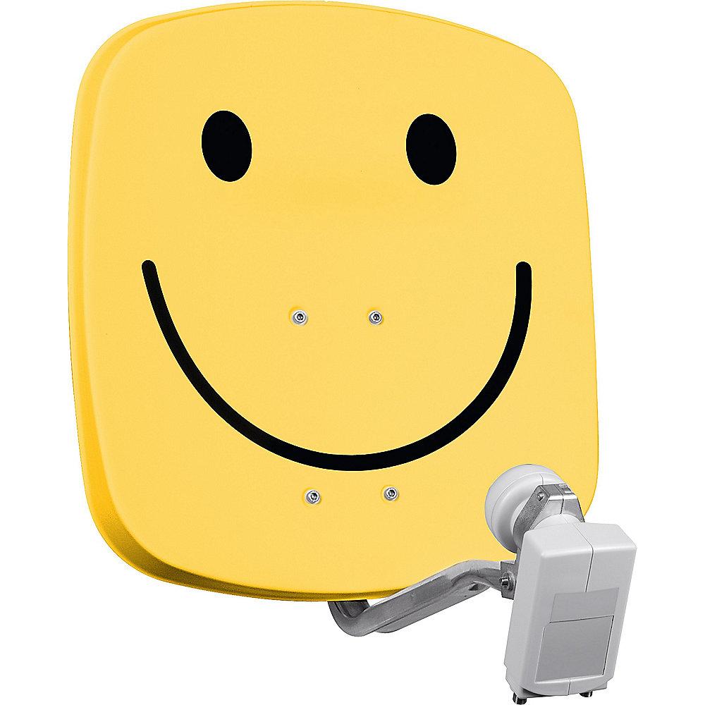 TechniSat DigiDish 45 smiley-gelb mit Universal Twin-LNB