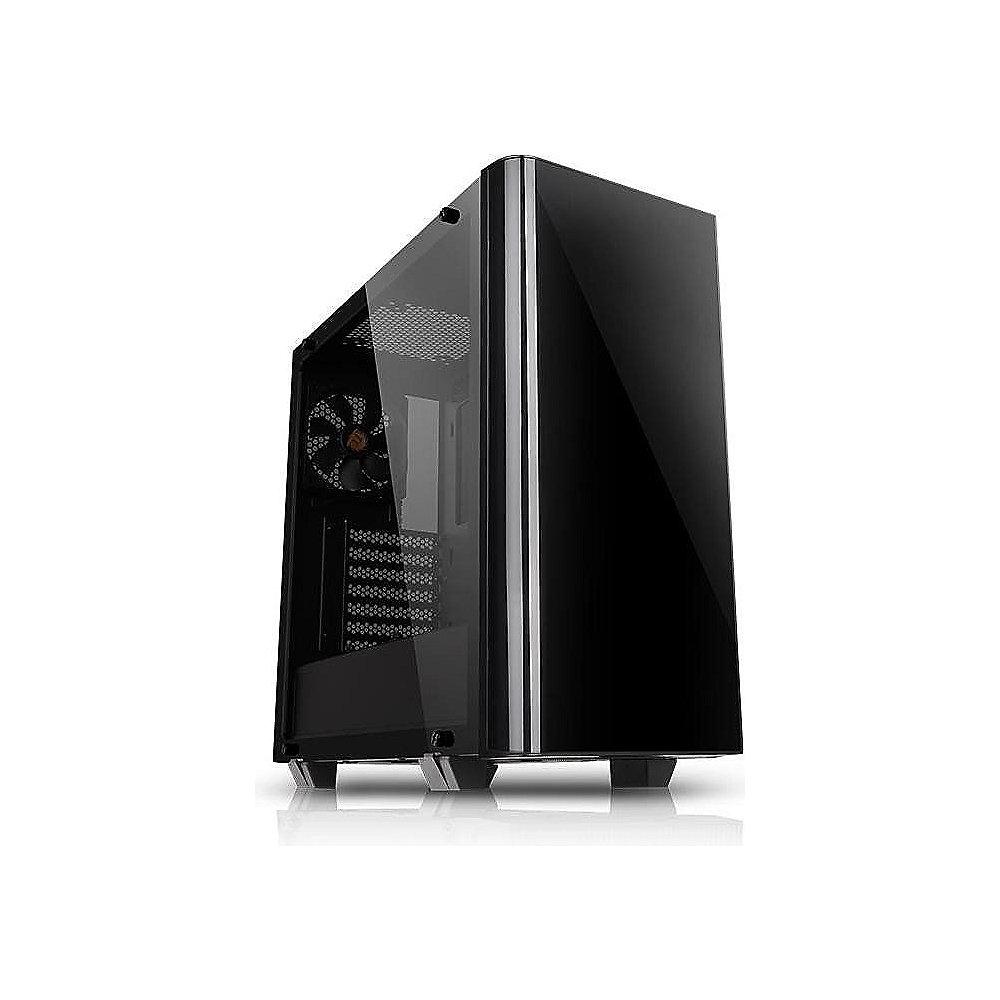 Thermaltake Core V21 Midi-Tower mATX Gehäuse schwarz, Fenster, tempered glass