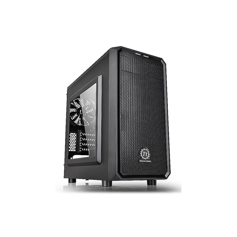 Thermaltake Versa H15 Mini Tower mATX Gehäuse schwarz, mit Seitenfenster