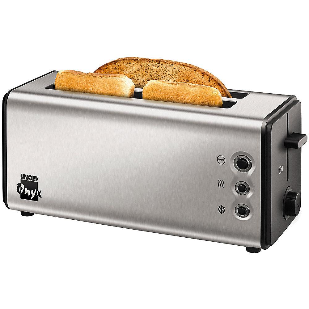 Unold 38915 Onyx Duplex Doppel-Langschlitz-Toaster Edelstahl