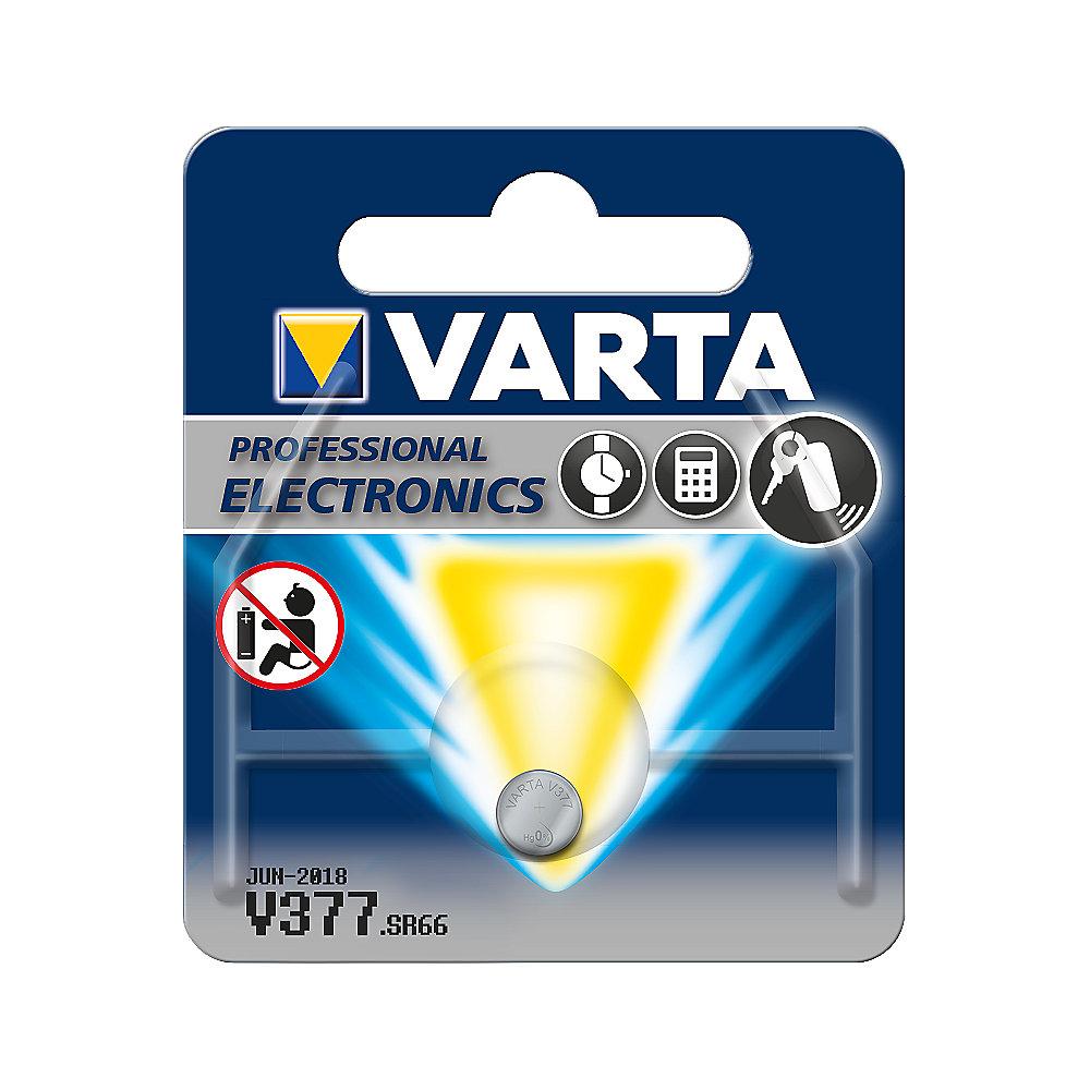 VARTA Professional Electronics Knopfzelle Batterie SR66 V377 1er Blister