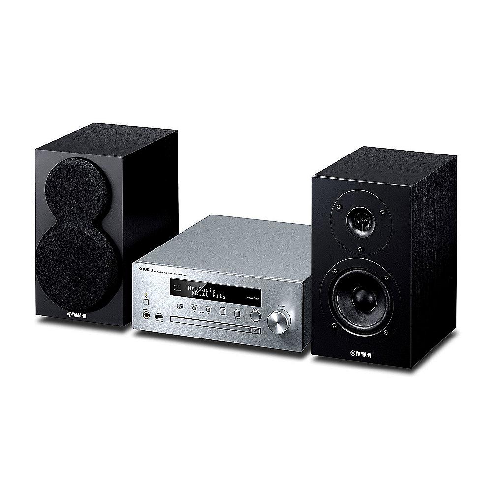 Yamaha MCR-N470D PianoCraft Kompaktanlage mit Spotify, AirPlay, DAB  silb./schw.