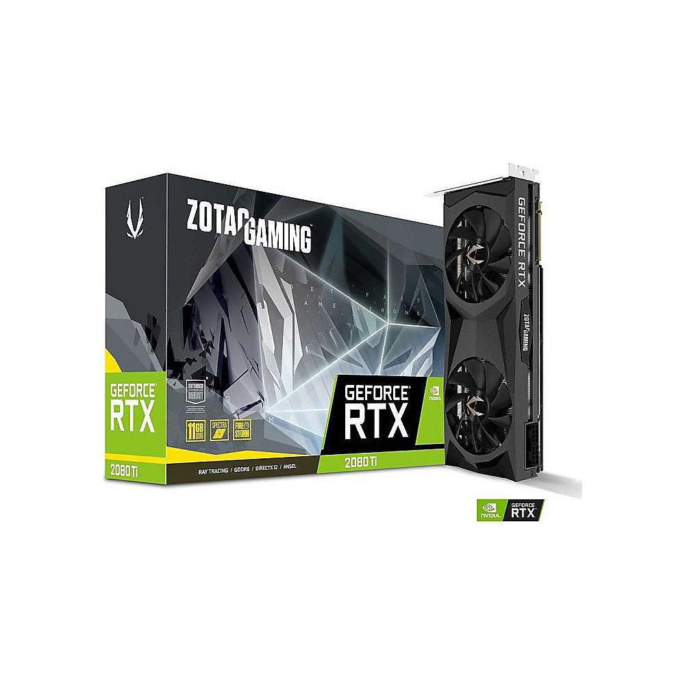 Zotac GeForce RTX 2080Ti Twin Fan 11 GB GDDR6 Grafikkarte 3xDP/HDMI/USB-C, Zotac, GeForce, RTX, 2080Ti, Twin, Fan, 11, GB, GDDR6, Grafikkarte, 3xDP/HDMI/USB-C